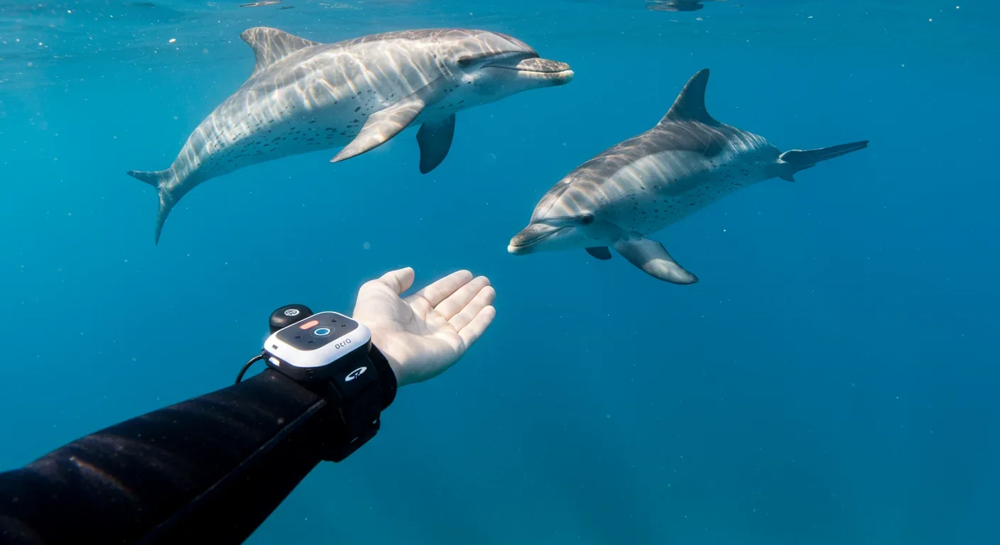 Pod of bottlenose dolphins swimming together showing complex social interactions underwater