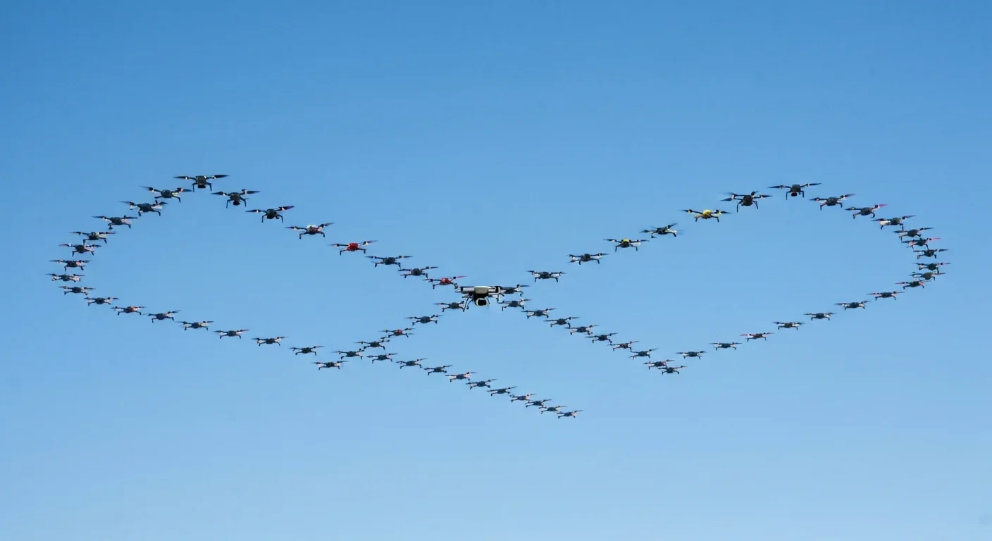 Autonomous drones flying in coordinated swarm formation using bio-inspired algorithms