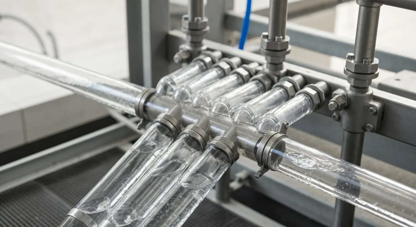 Branching water channel network similar to biofilm internal circulation systems