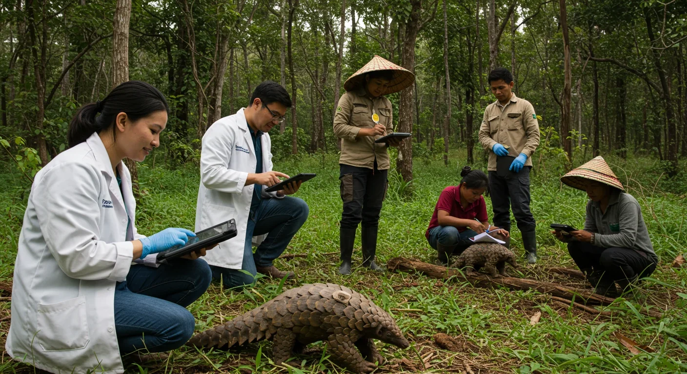 Coral reef showing contrast between healthy and bleached sections with diverse fish populations
