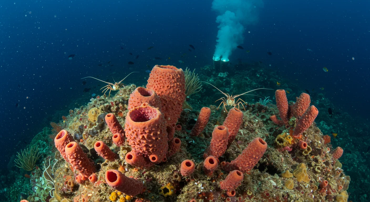 Research team monitoring live deep-sea exploration footage in vessel control room