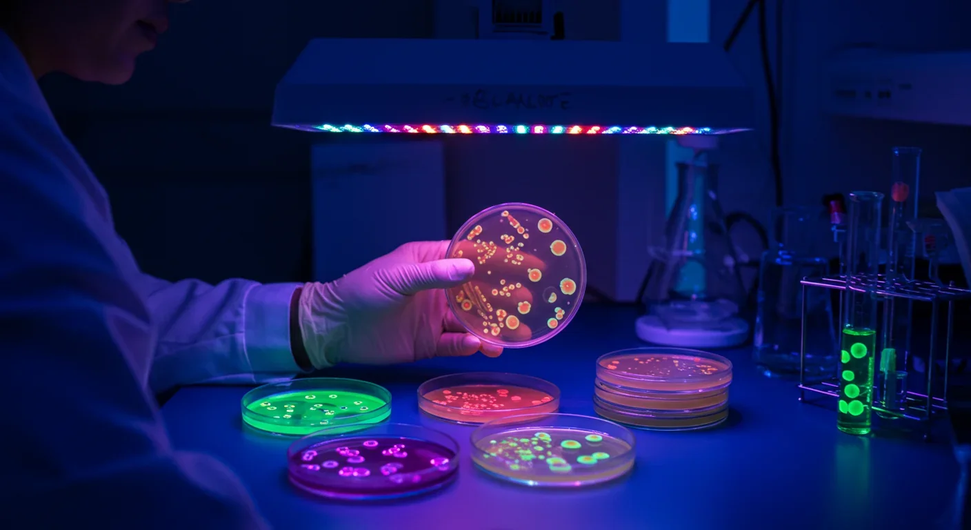 Laboratory scientist working with extremophile enzymes and PCR equipment for biotechnology applications
