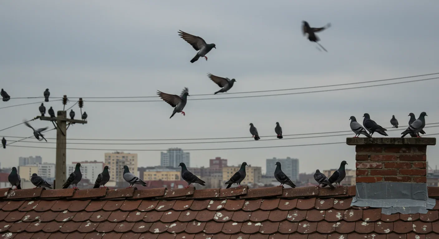 Pigeons in urban environment with power lines that can interfere with magnetic navigation
