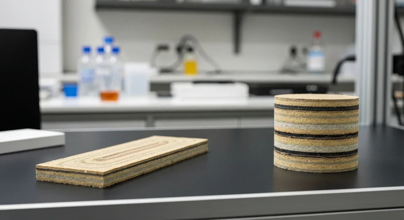 Biomimetic composite material inspired by mantis shrimp club structure