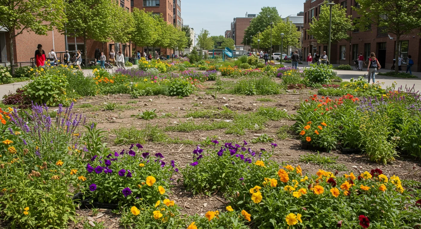 Former contaminated urban lot transformed into community green space through phytoremediation