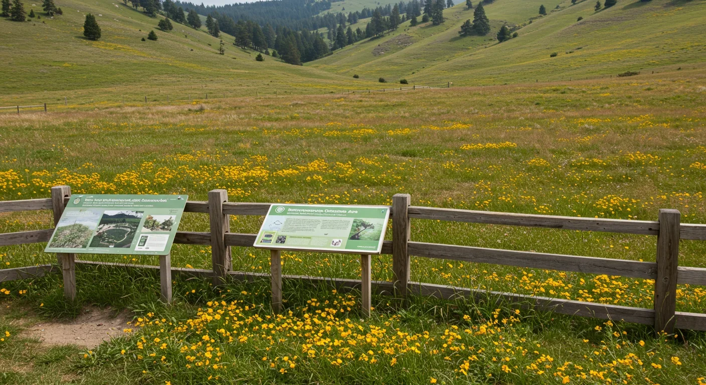 Protected serpentine grassland conservation area with native plant communities