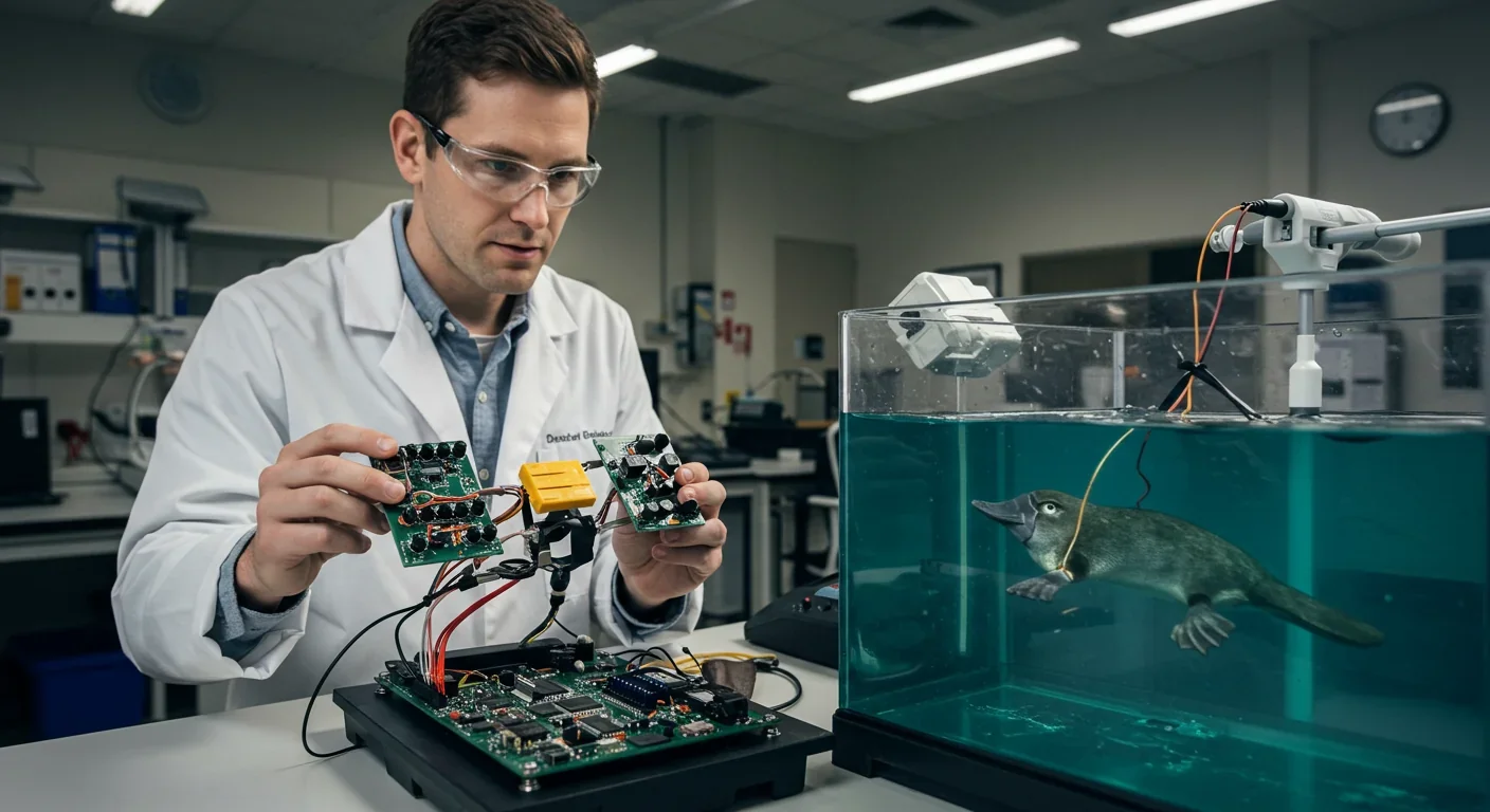 Researcher developing bio-inspired electroreceptive sensors based on platypus anatomy