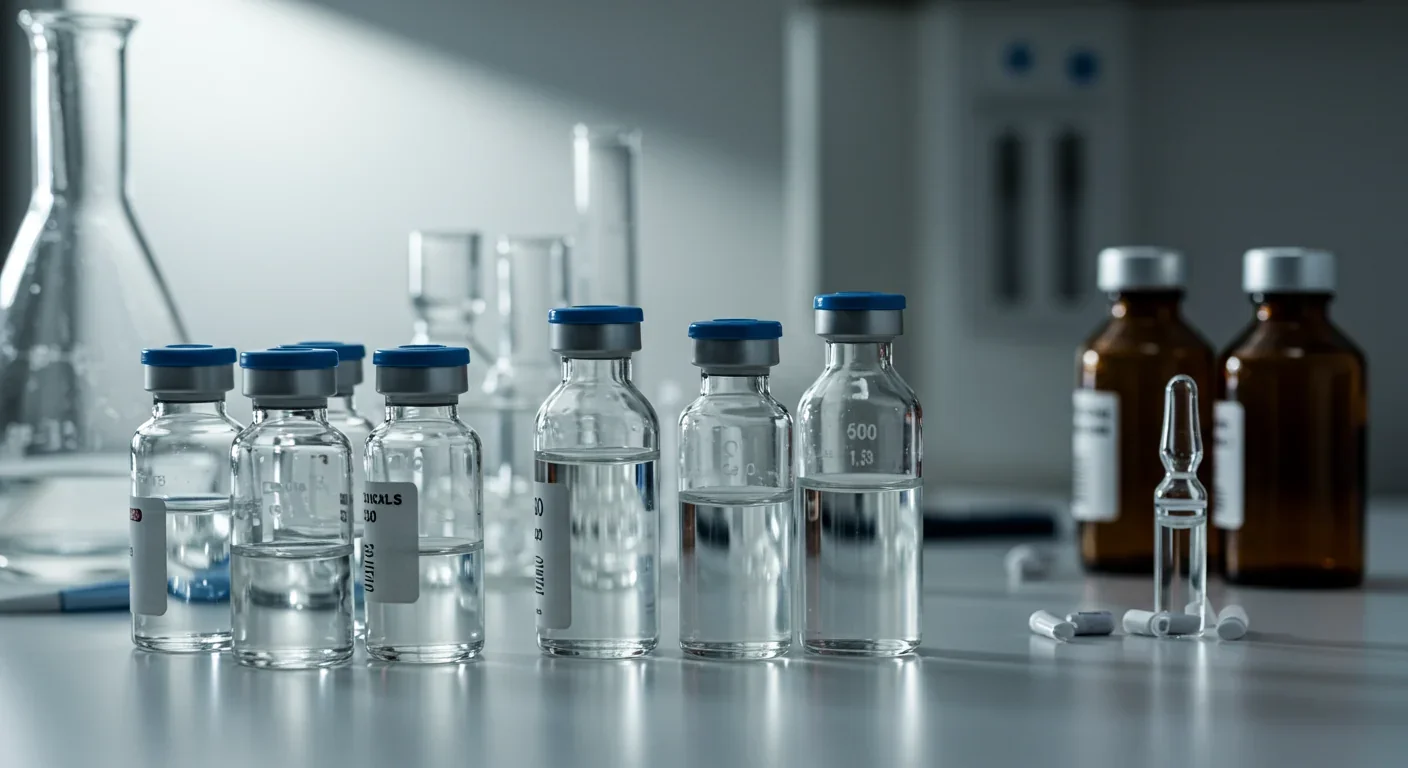 Pharmaceutical research laboratory equipment representing drug development from frog toxins