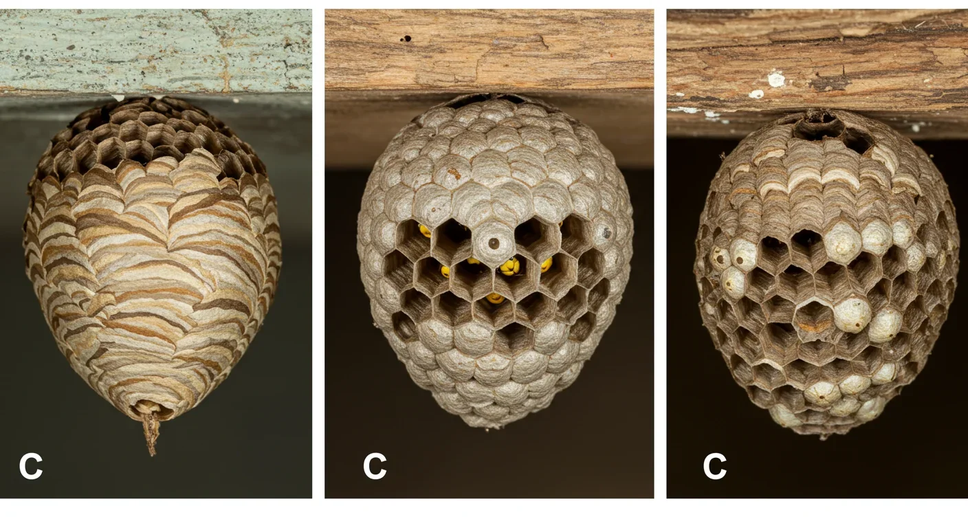 Comparison of different wasp nest architectures across species