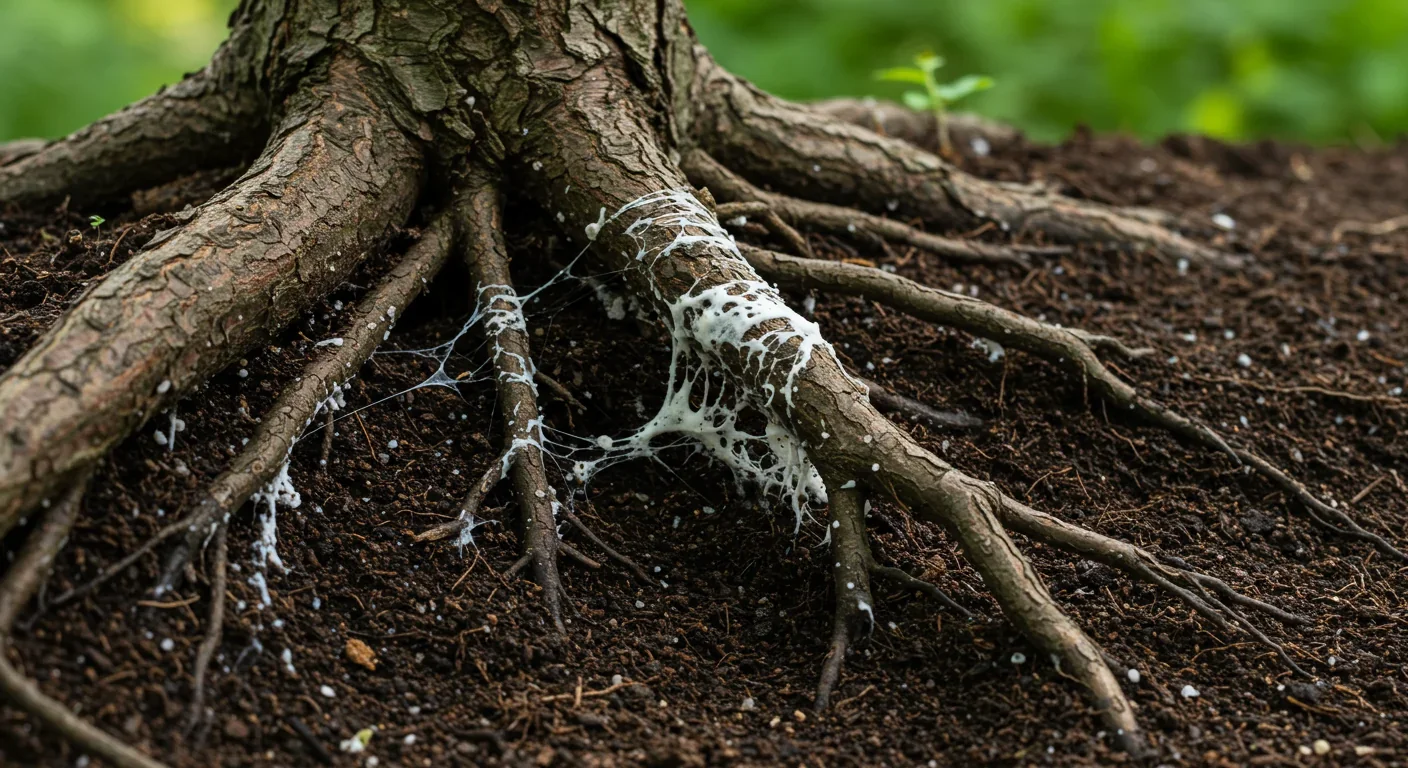 Large old-growth mother tree surrounded by younger trees in diverse mixed-age forest with filtered sunlight